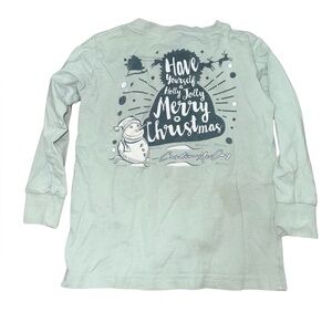 Cardin McCoy Long Sleeve Merry Christmas Graphic Tee - Light Green